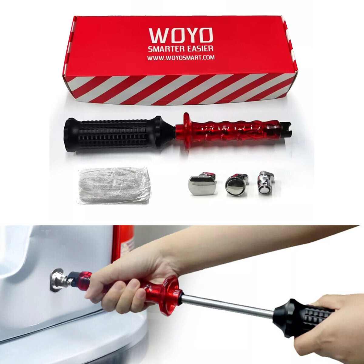 WOYO Slide Hammer Dent Puller Cold Glue, Car Paintless Dent Repair Tool Kit New