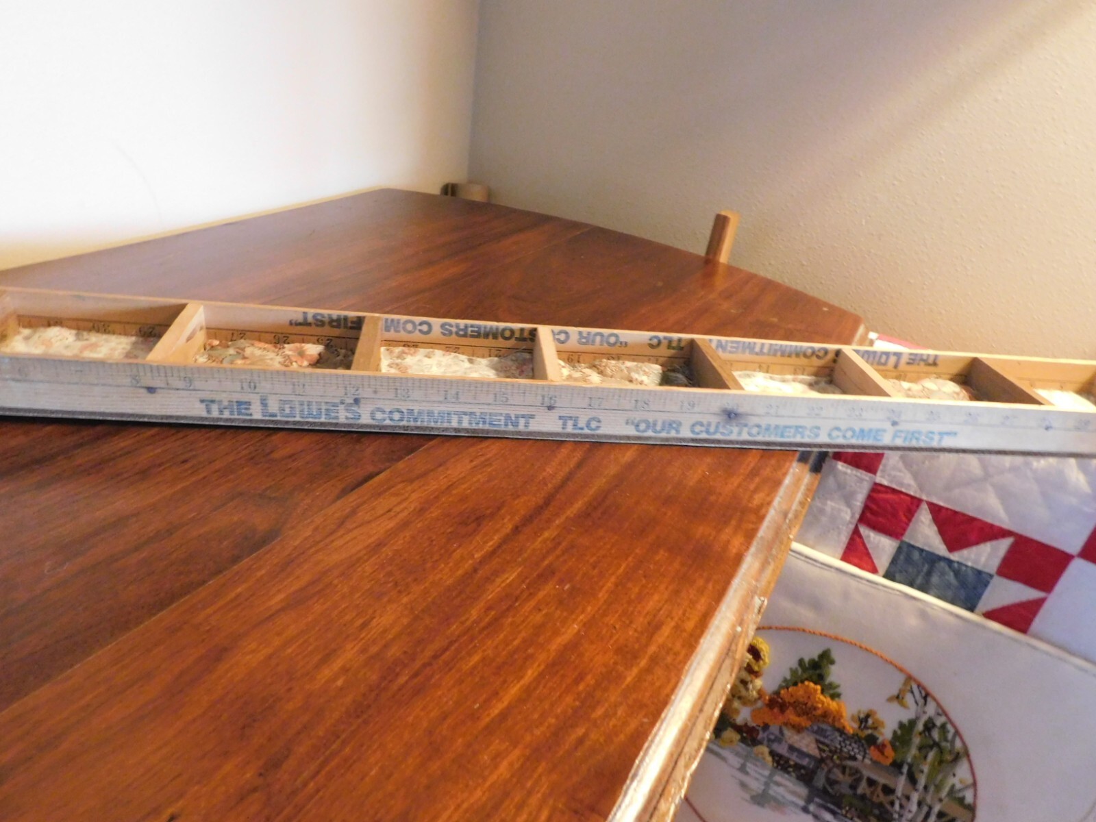 Handmade Yard Stick Shelf for Miniatures Vintage