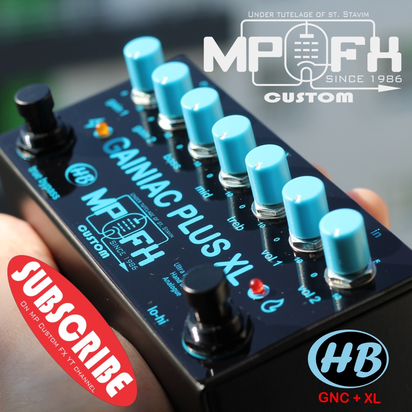 GAINIAC Plus XL Ultimate preamp, booster, overdrive & distortion by MP Custom FX