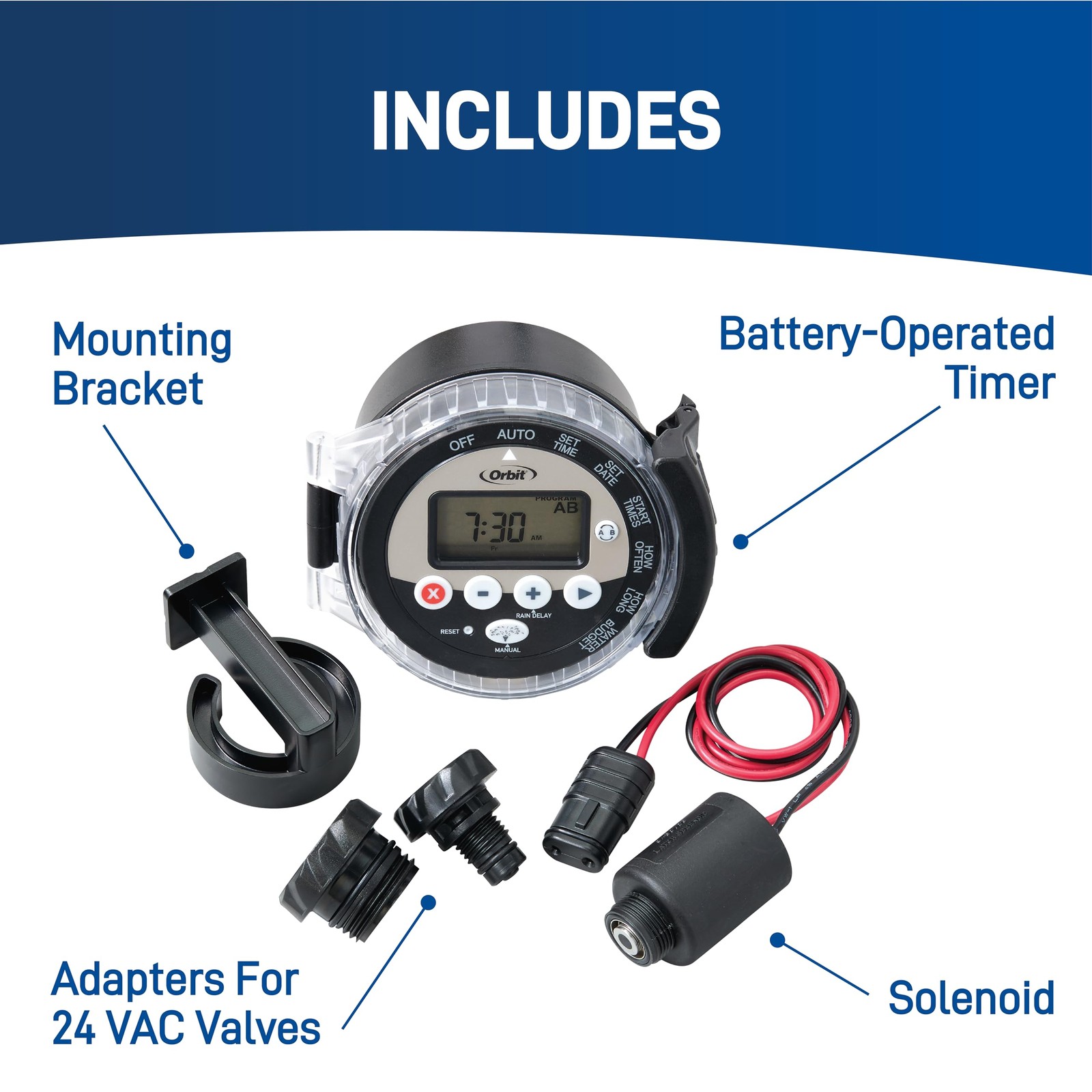 Orbit 57865 Outdoor Battery-Powered Water Sprinkler Controller