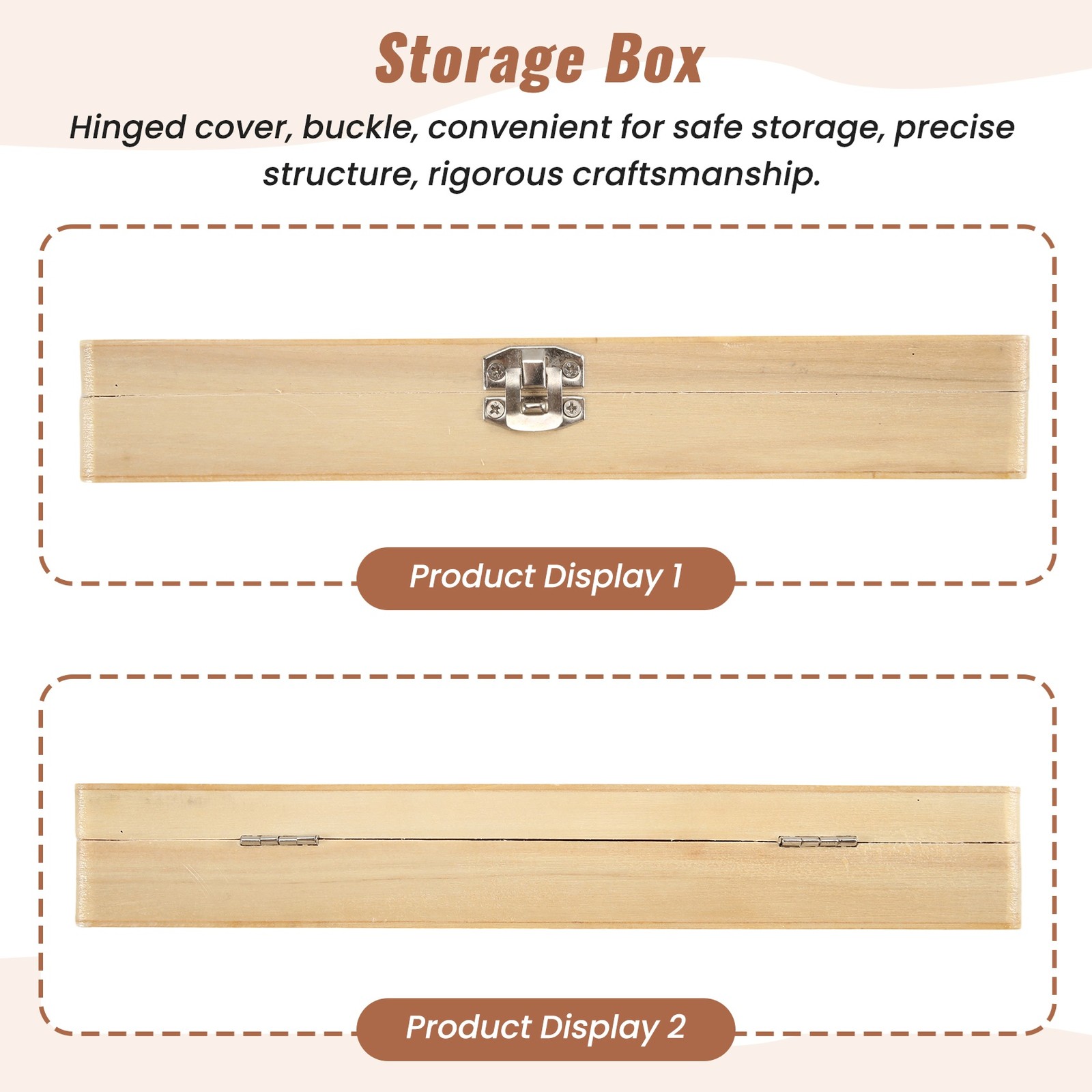 Wooden Slide Storage Box, Holds 50 Slides, Microscope Slide Box Easy2641