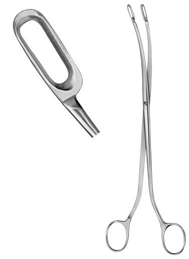 Desjardin-Rochester Gall Stone Forceps, 9", Slightly Curved, Size: 2, Premium