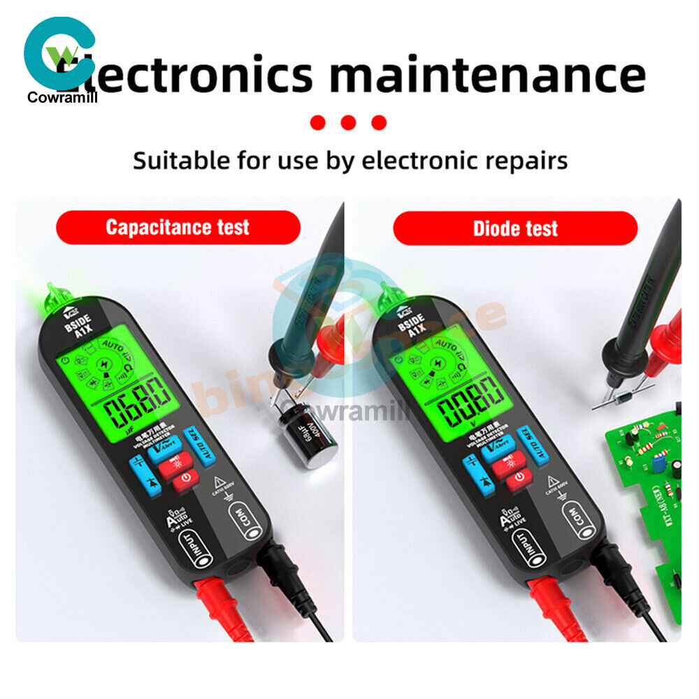BSIDE A1X Digital Multimeter Voltage Tester Detector DC/ACVoltage Resistance US