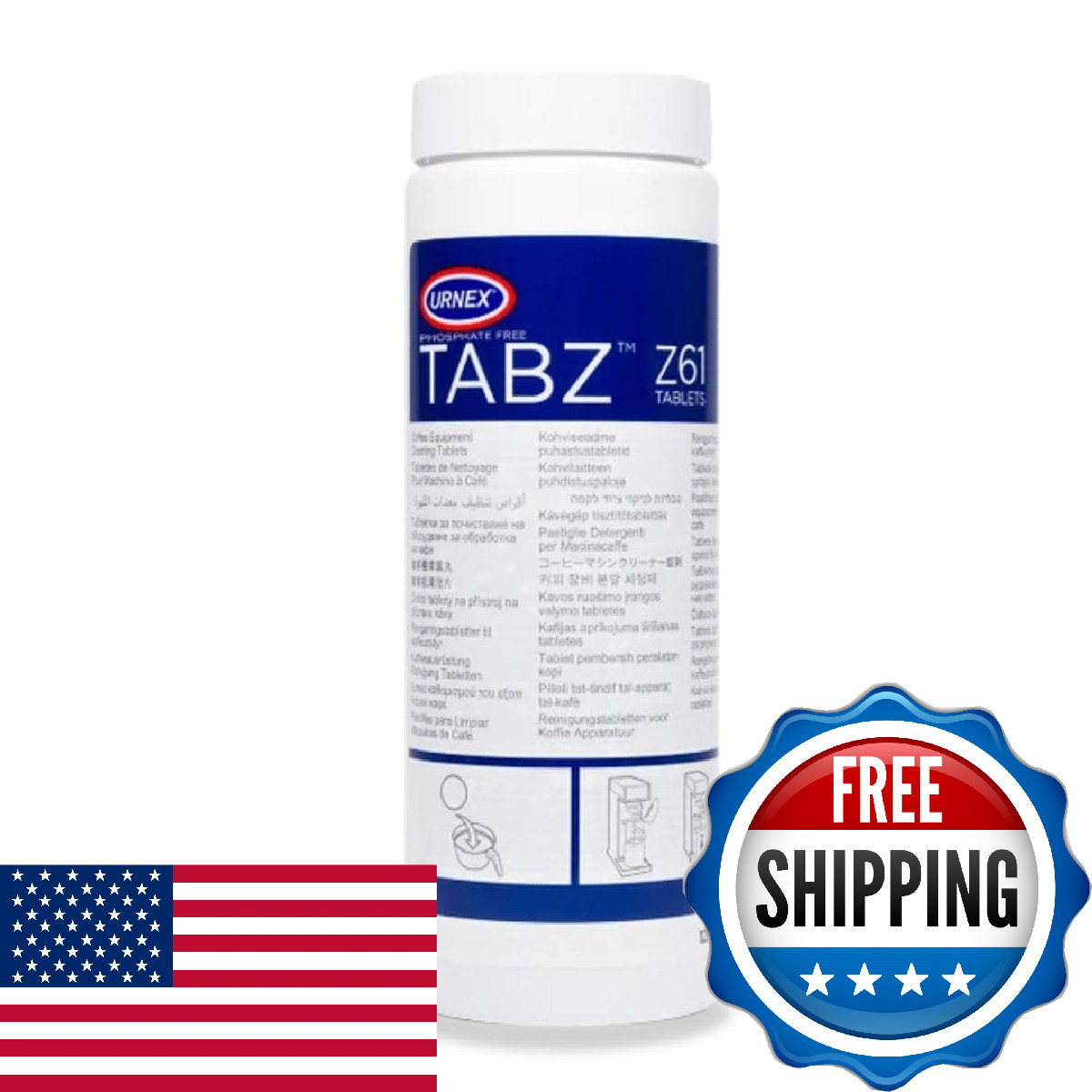 Urnex Tabz Coffee Brewer Cleaning Tablets - 120 Tablets