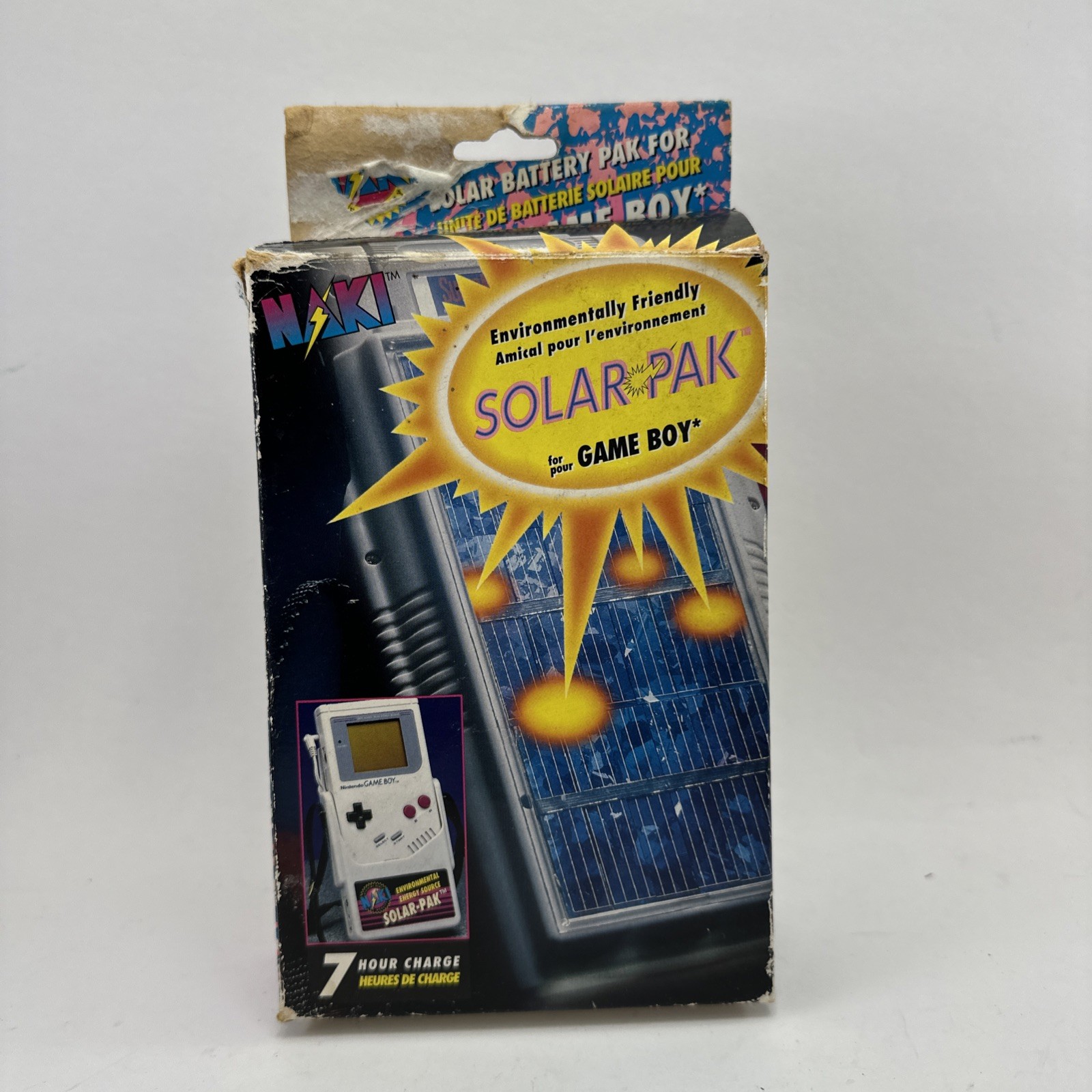 Vintage Naki Solar Pak For Nintendo Gameboy In Box With Manual Rare HTF