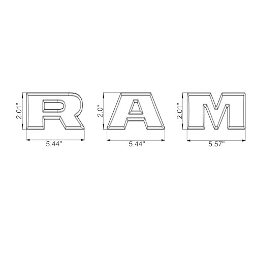 2019-23 RAM 1500, Grille emblem, Chrome