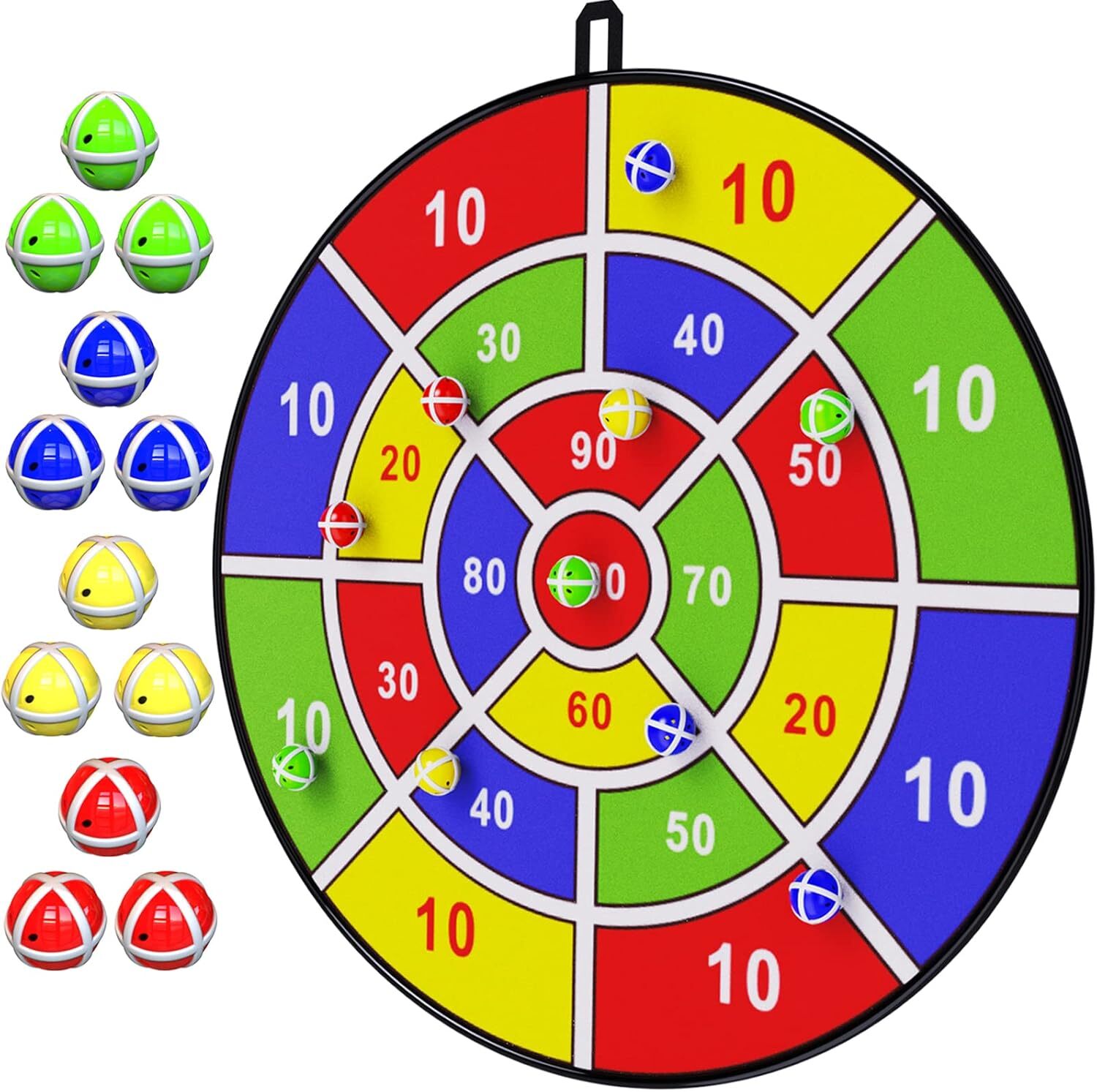 29 Inch Dart Board with Sticky Ball Indoor/Sports Outdoor Fun Party Game Toy,