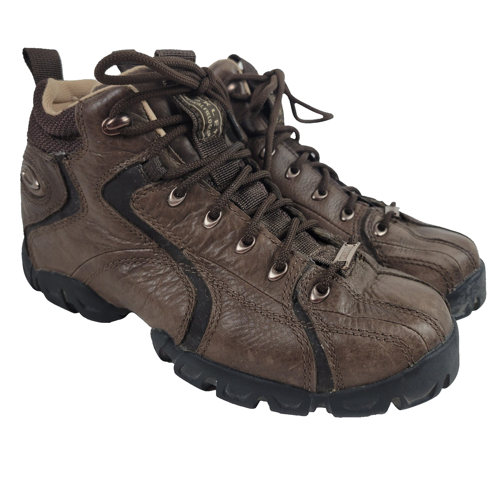 VTG OAKLEY Flak Boots Mens Sz 7 Brown Leather Waterproof Tactical Field Gear Y2K