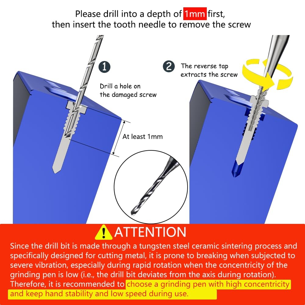 Damaged Screw Removal for Cell Phone, Broken 2pack small screw