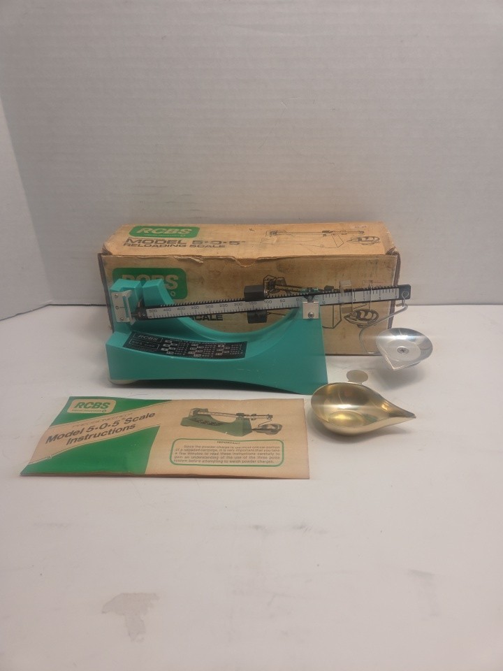 RCBS Model 5-0-5, 5•0•5, 505 Precisioneered Reloading Scale in Box 09071
