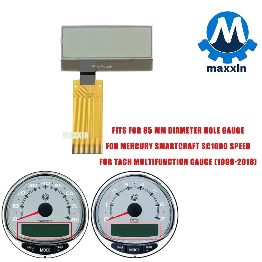 LCD Display Screen for Mercury Smartcraft SC1000 Speed Tach Multifunction Gauge