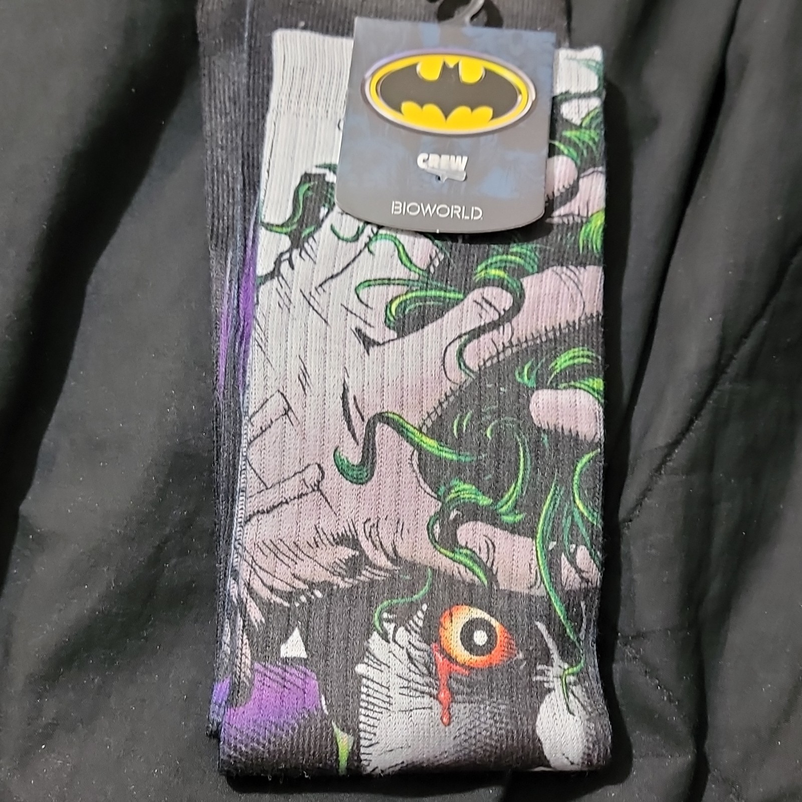 Bioworld Batman Joker Comic Book Design Crew Socks