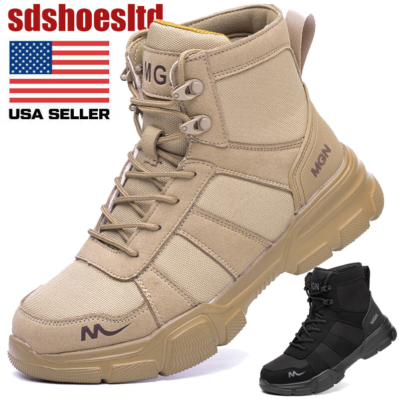 Mens Safety Shoes Waterproof Steel Toe Work Boots Hiking Indestructible Size8-11