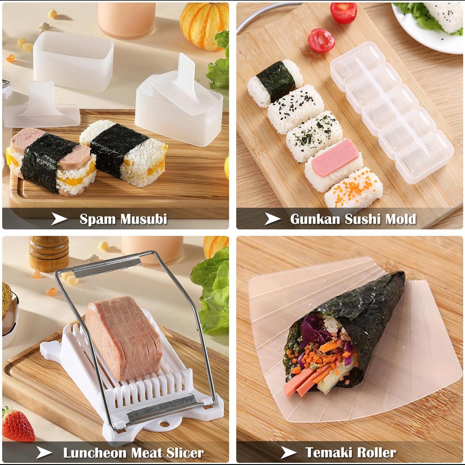SmileTools Sushi Making Kit & Musubi Maker - for Beginners Medium, Green