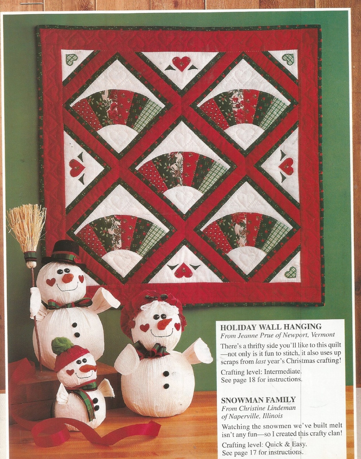 E0829   HOLIDAY WALLHANGING QUILT PATTERN/INSTRUCTIONS