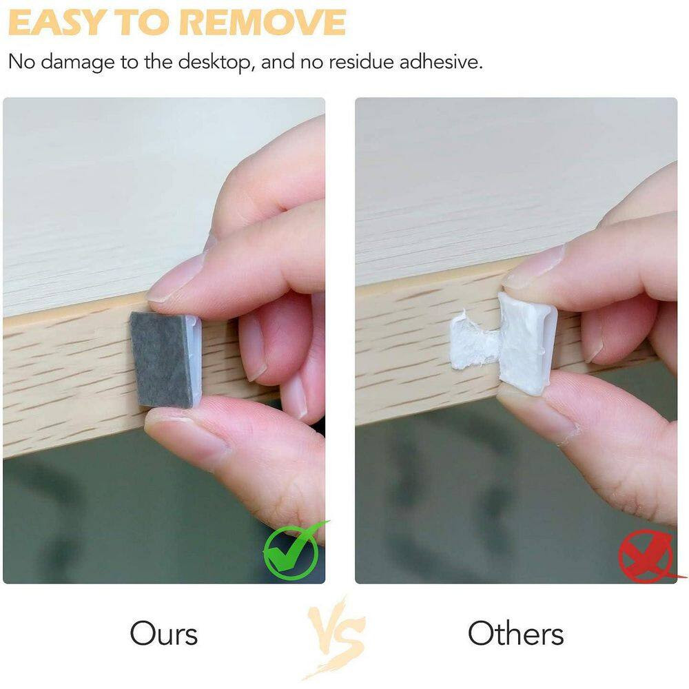 Adhesive Ethernet Cable Clips Wire Organizer Holder Cord Management White 100-Pi
