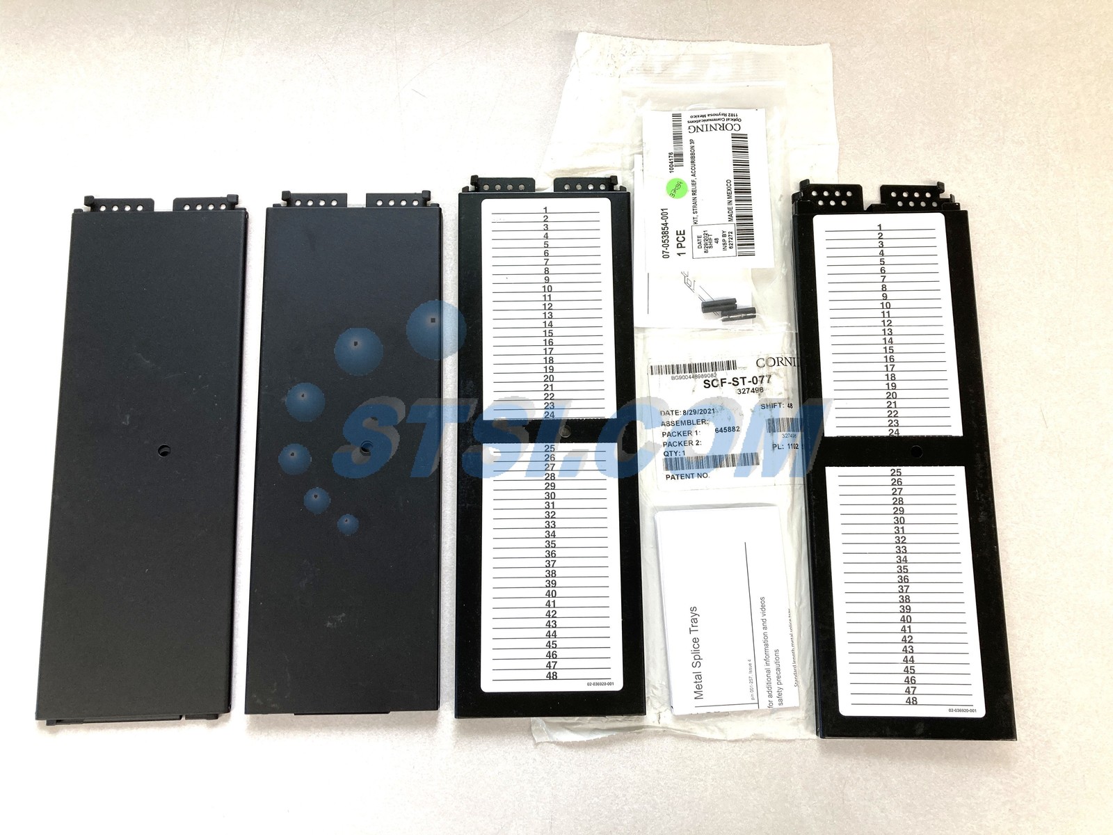 (LOT OF 4) Corning Splice Tray Lot, SCF-ST-077 + Others ~STSI