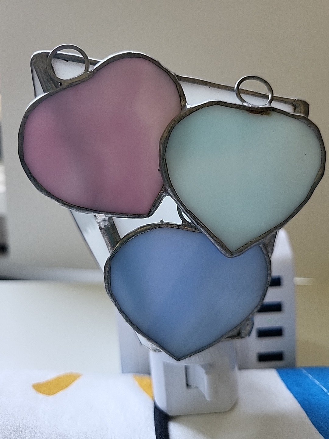 Hearts Stained Glass Nightlight