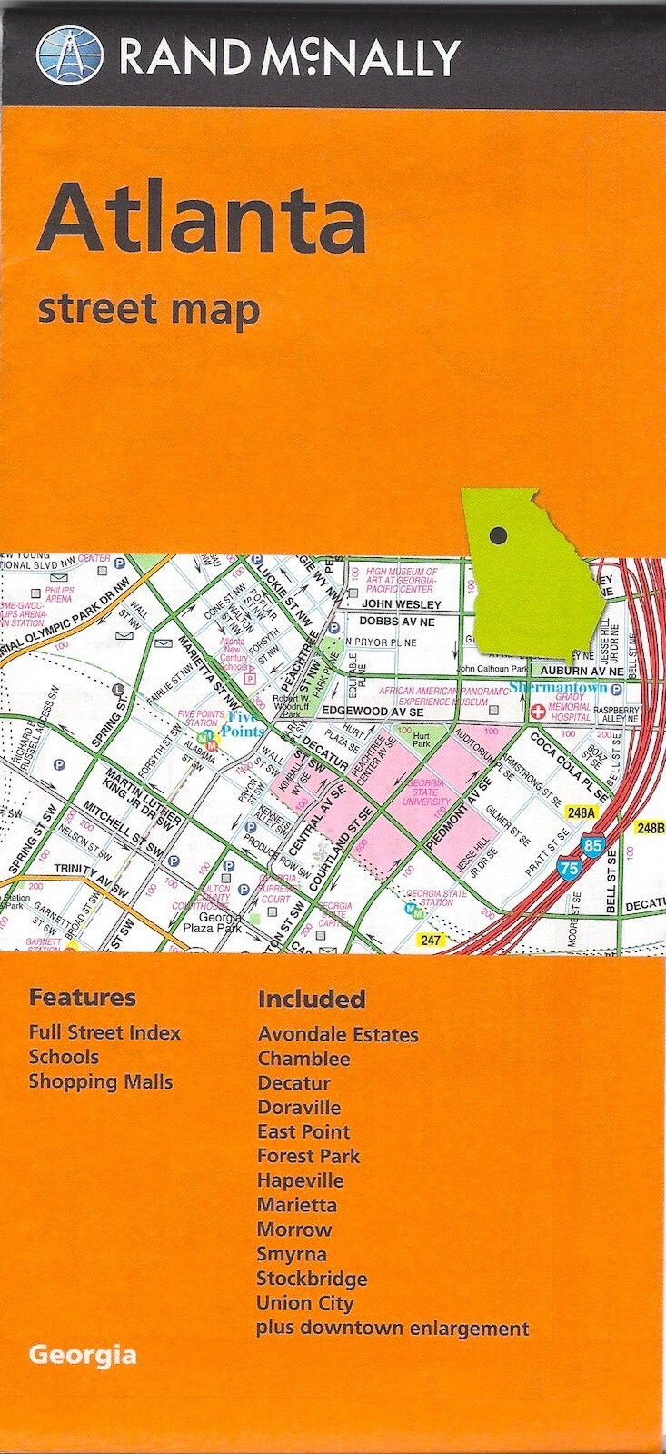 Atlanta, Georgia, Street Map, by Rand McNally