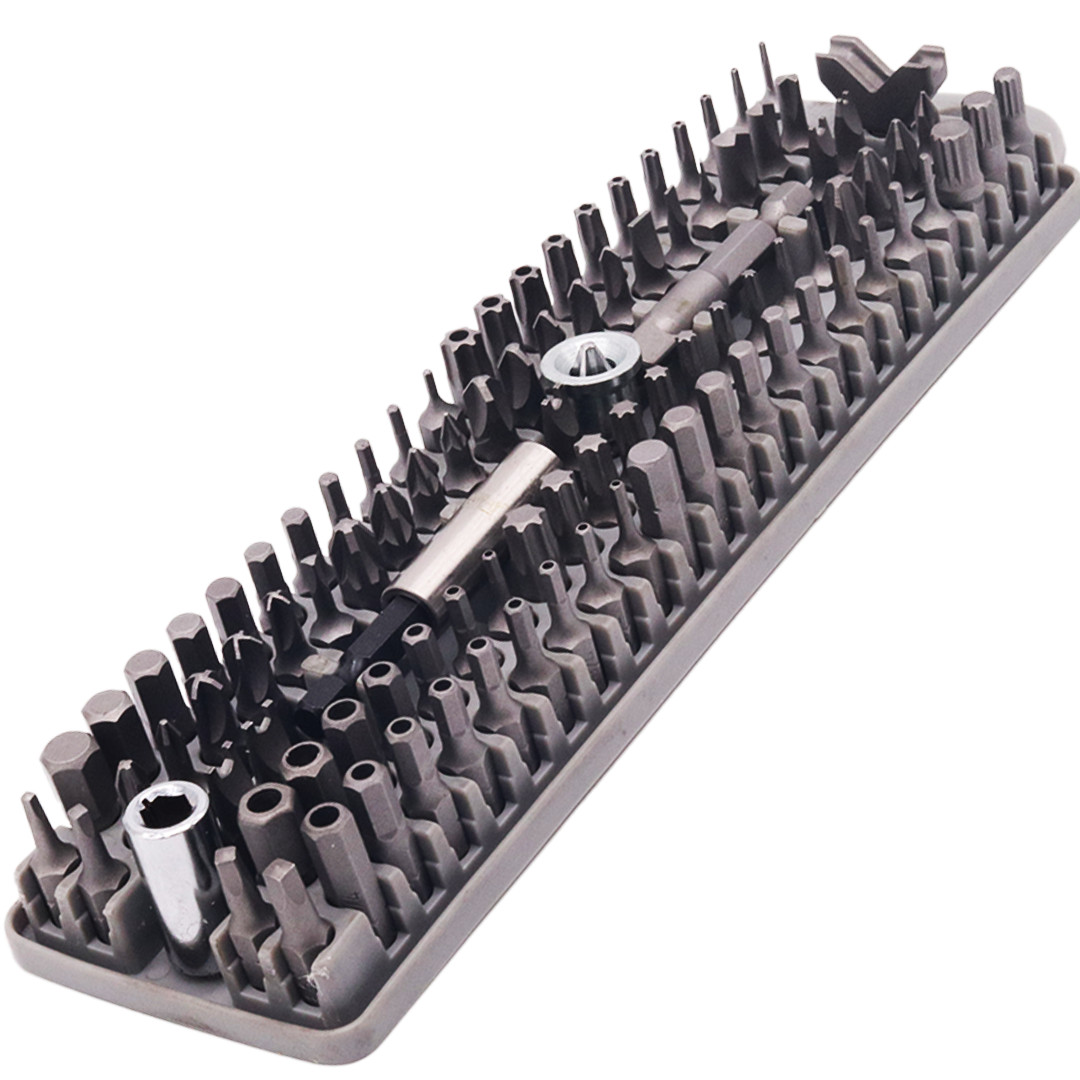 Boxer 100 Pieces 1/4" Tamper Security Hex Bit SAE, Metric, Chrome Vanadium Steel