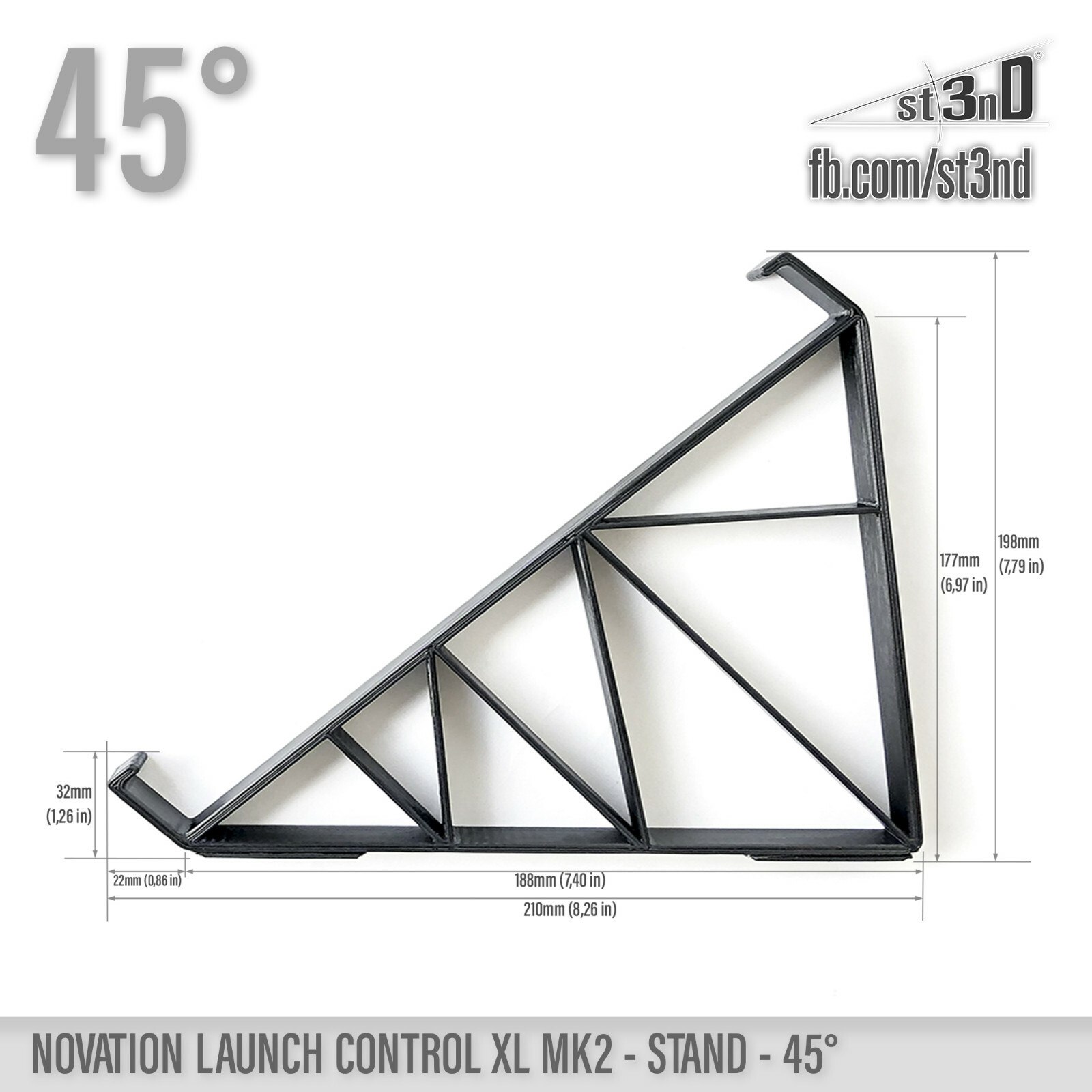 STAND for NOVATION LAUNCH CONTROL XL Mk2 - 45°