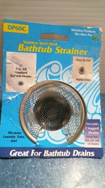 Whedon Products The Flow Pro Stainless Steel Mesh Bathtub Strainer  (DP60C) FS