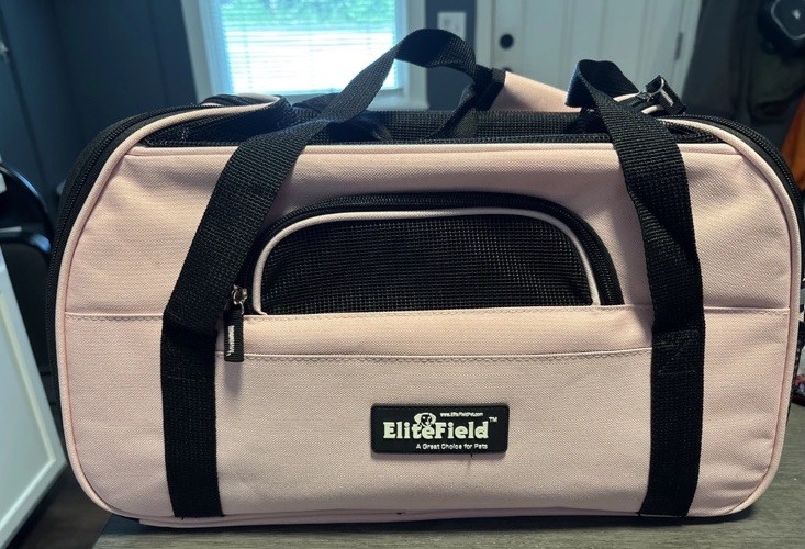 EliteField Pet Dog Cat Carrier Pink Airline Approved SM/MED 17x 10x 9