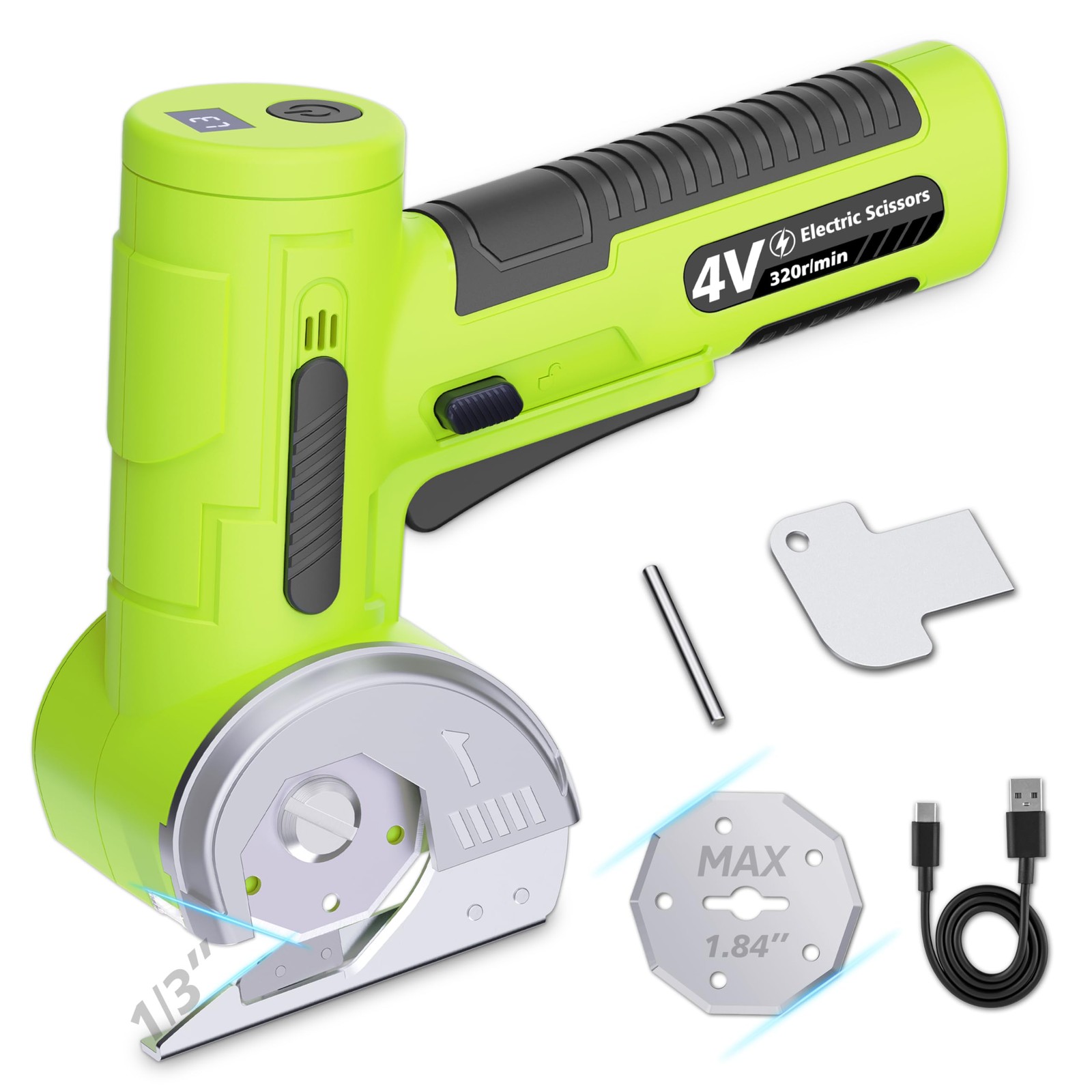 2026 Upgraded Cordless Electric Scissors - Oversized 1.84" Tungsten Blade, Wi...