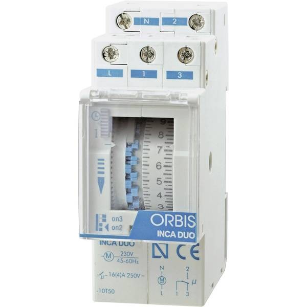 ORBIS Zeitschalttechnik OB330132 Timer for DIN INCA DUO D 230 V rail