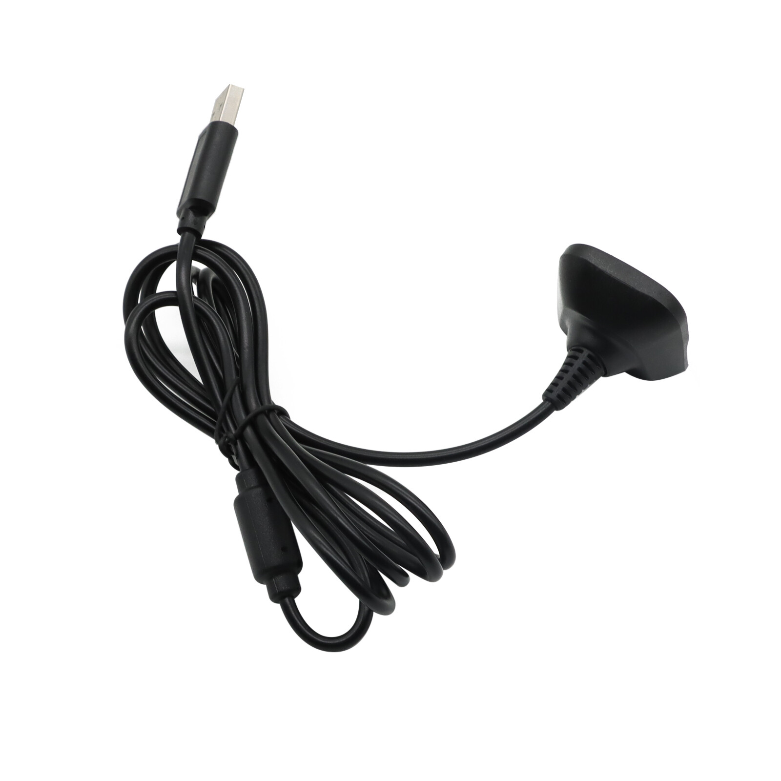 Black Wireless Controller USB Charging Cable Replacement Charger 2 For Xbox 360