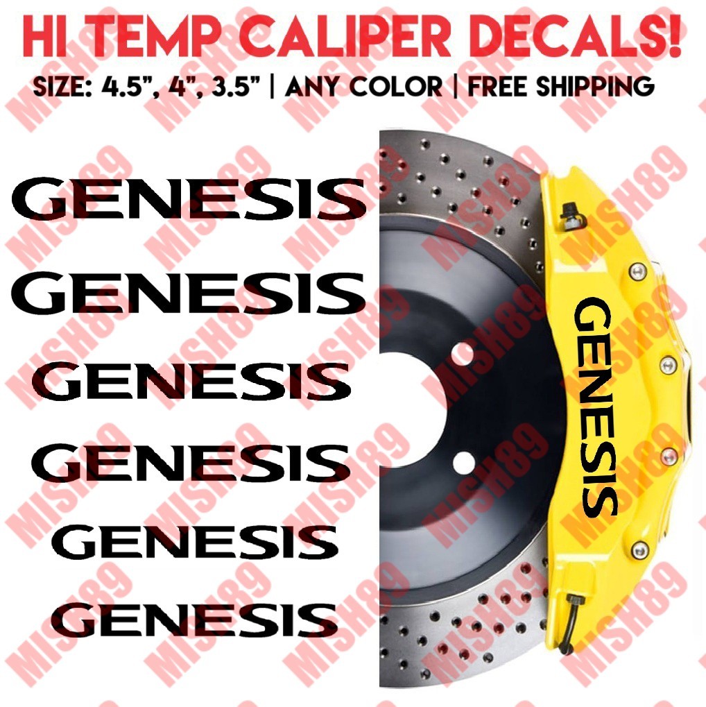 Genesis Brake Caliper Decal High Temp Vinyl Sticker Hyundai Genesis Vinyl
