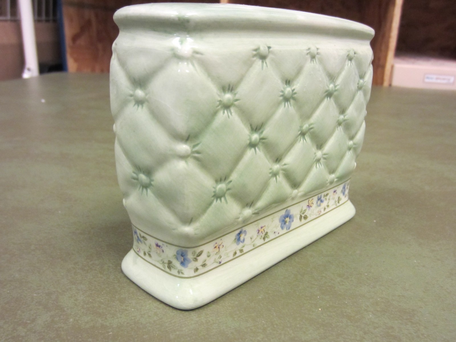 Laura Ashley Spring Bloom Green Floral Toothbrush Holder