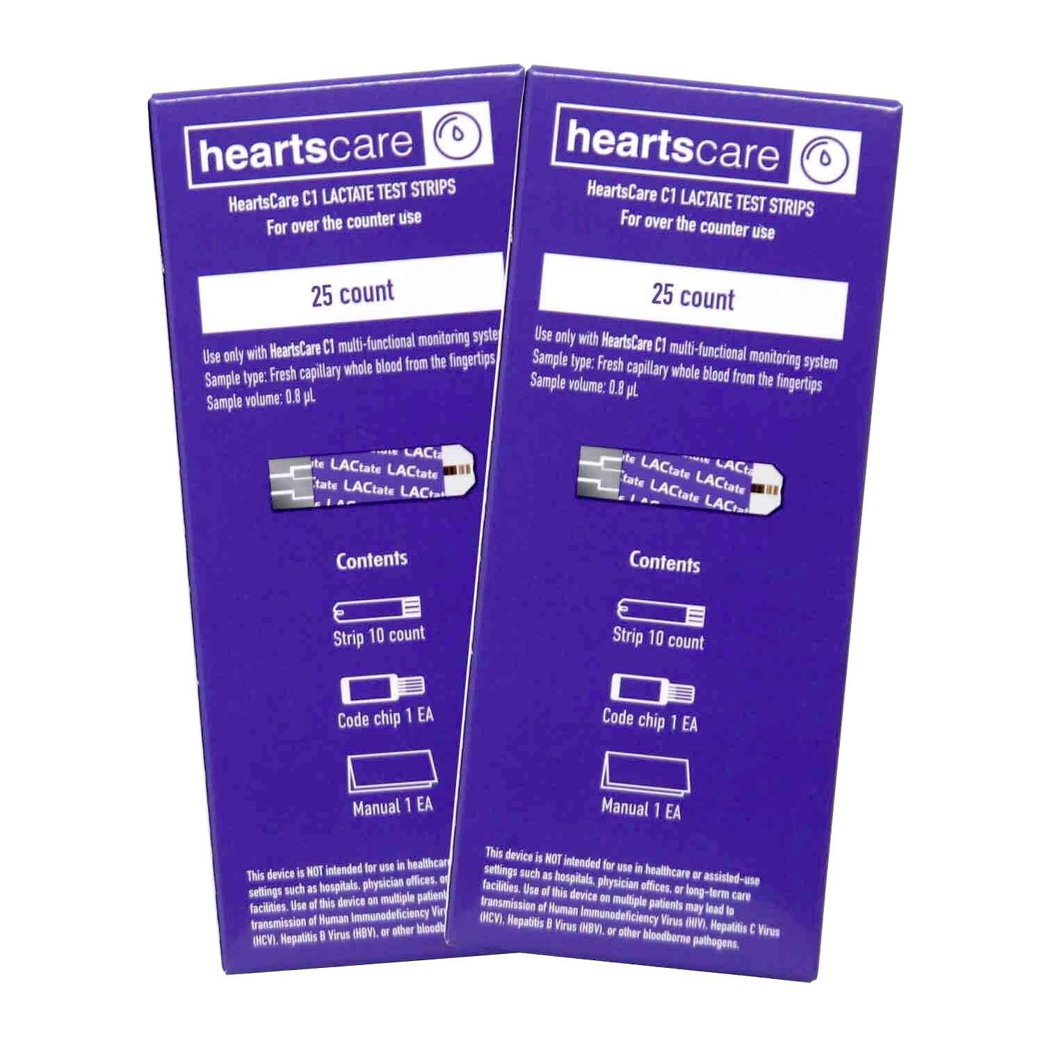 HeartsCare C1 - Lactate Test Strips (50 count)