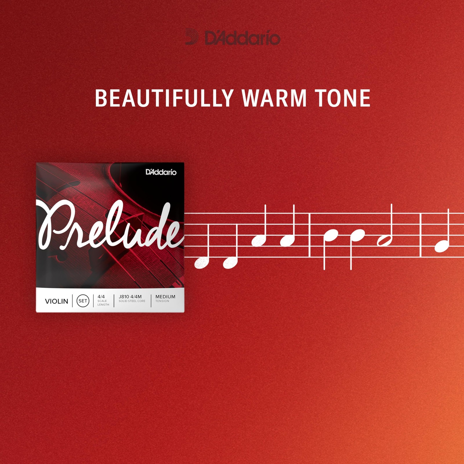 Prelude Violin Single D String 1 2 Scale Solid Steel Core Warm Tone Durable