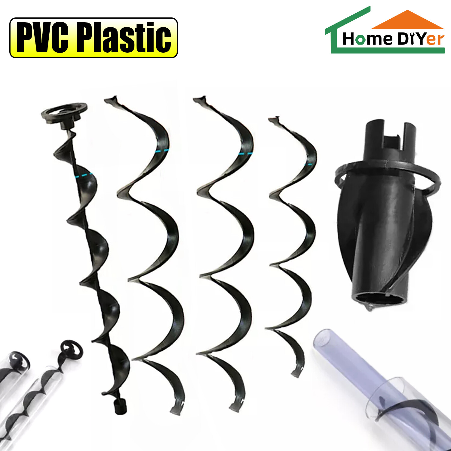 PVC Aquarium Fish Tank Silencer Spiral Muffler Water Pipe Silencer Overflow