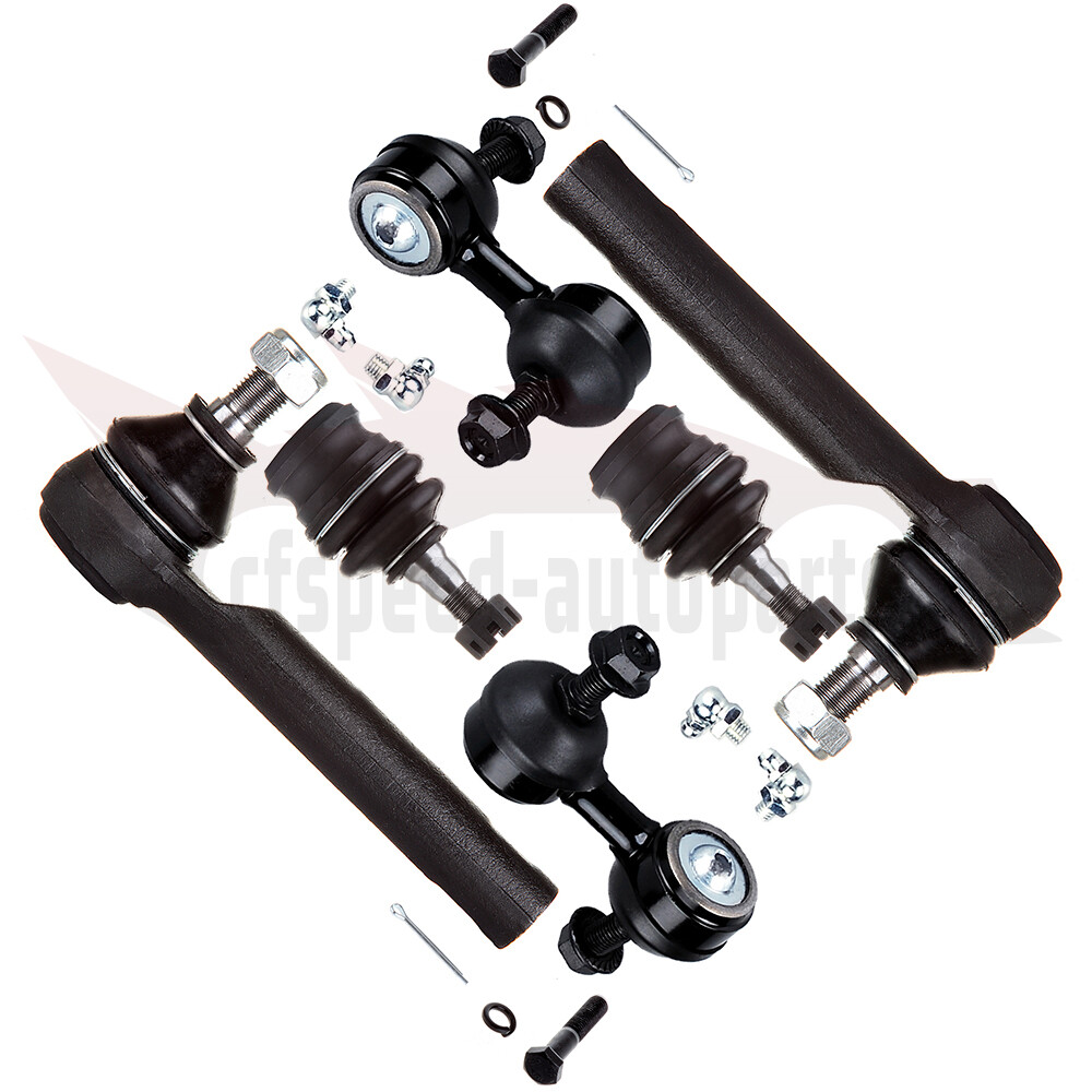 6pc Front Lower Ball Joints Tie Rod For 2003-2013 Subaru Forester Subaru Impreza