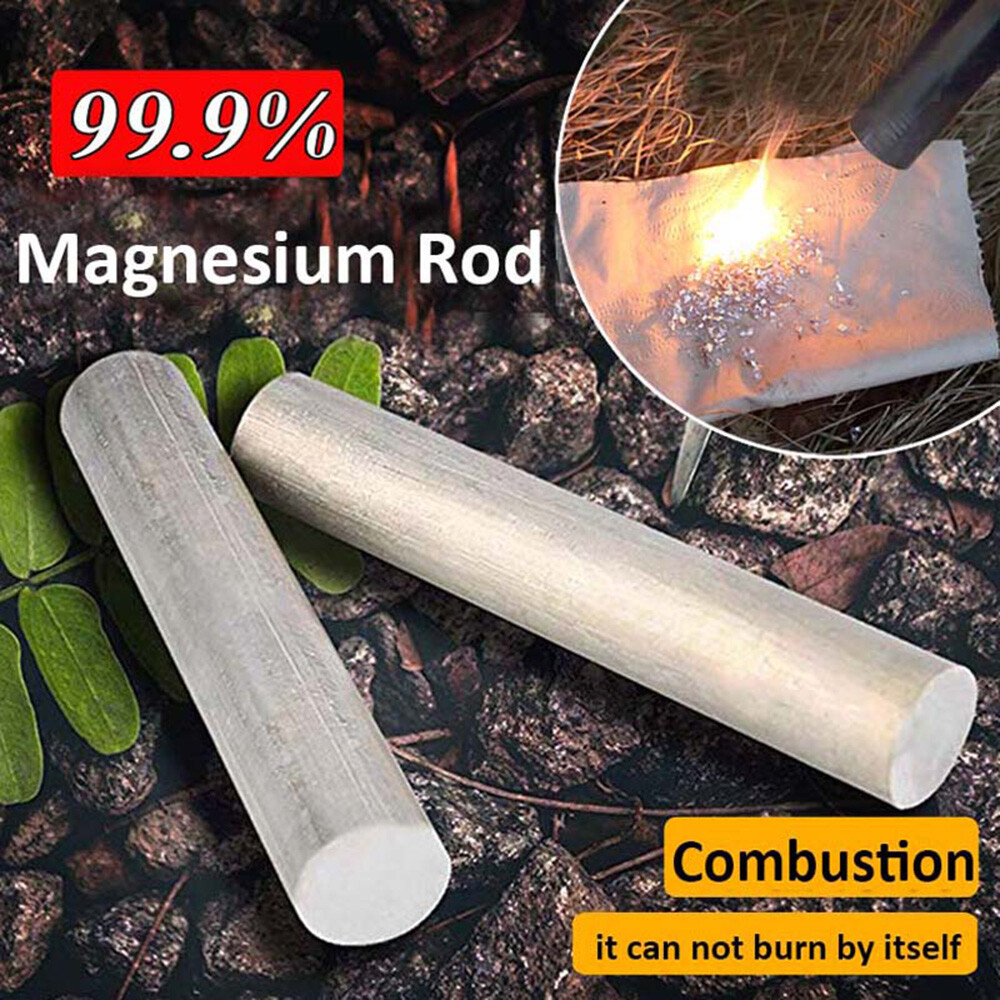 Magnesium Mg Metal 2x 99.99％ Rod 16mm*9cm For Light Fire Outdoor Travel Survival