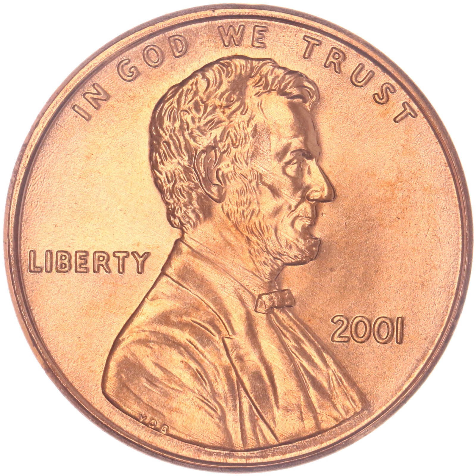 2001 (P) Lincoln Memorial Cent BU Penny