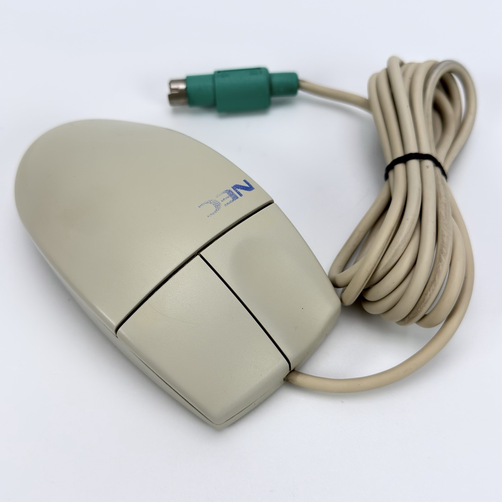 Vintage NEC 2-Button Clicker PS2 Mouse Model: M-S34-6MD Rolling Ball