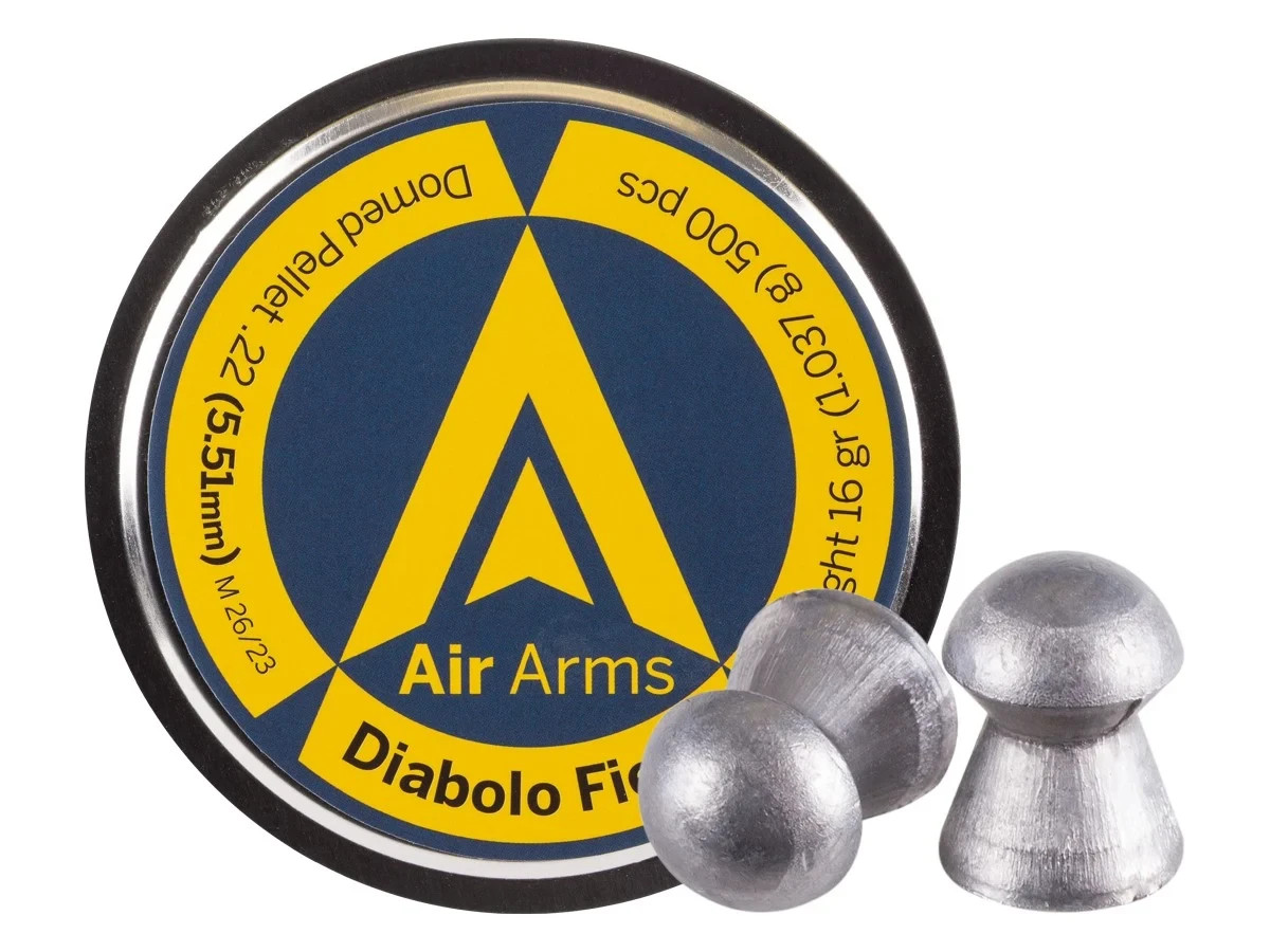 (NEW) Air Arms Diabolo Field .22 Cal, 5.51mm, 16 Grains, Domed, 500ct