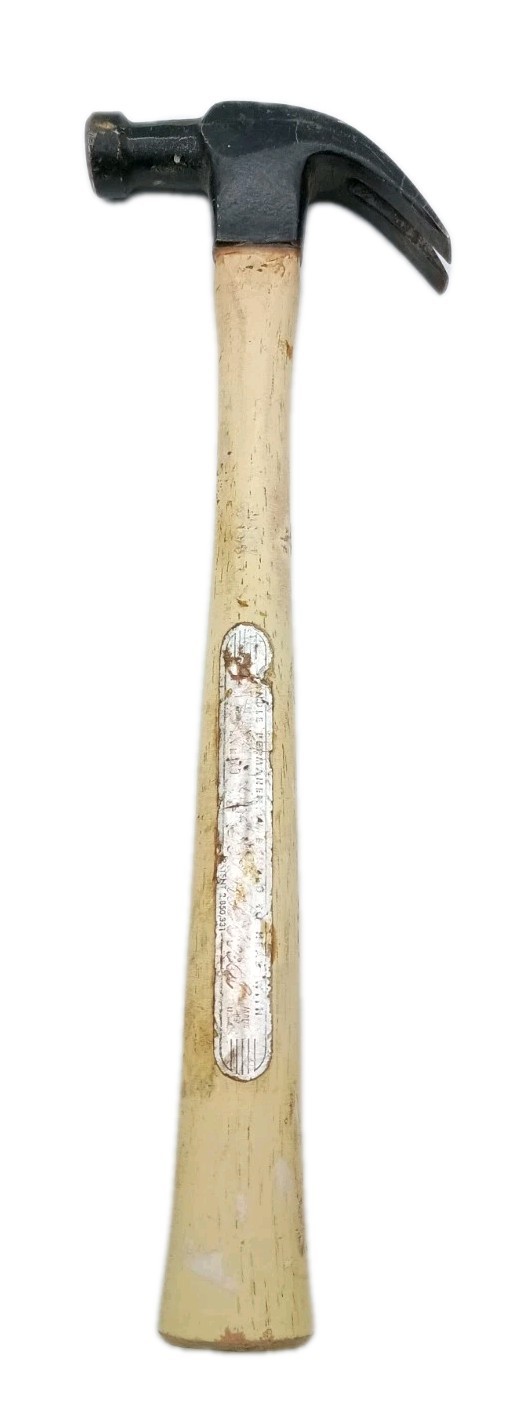 Vintage Plumb 7 Ounce Claw Hammer Plumb Permabond Original Handle