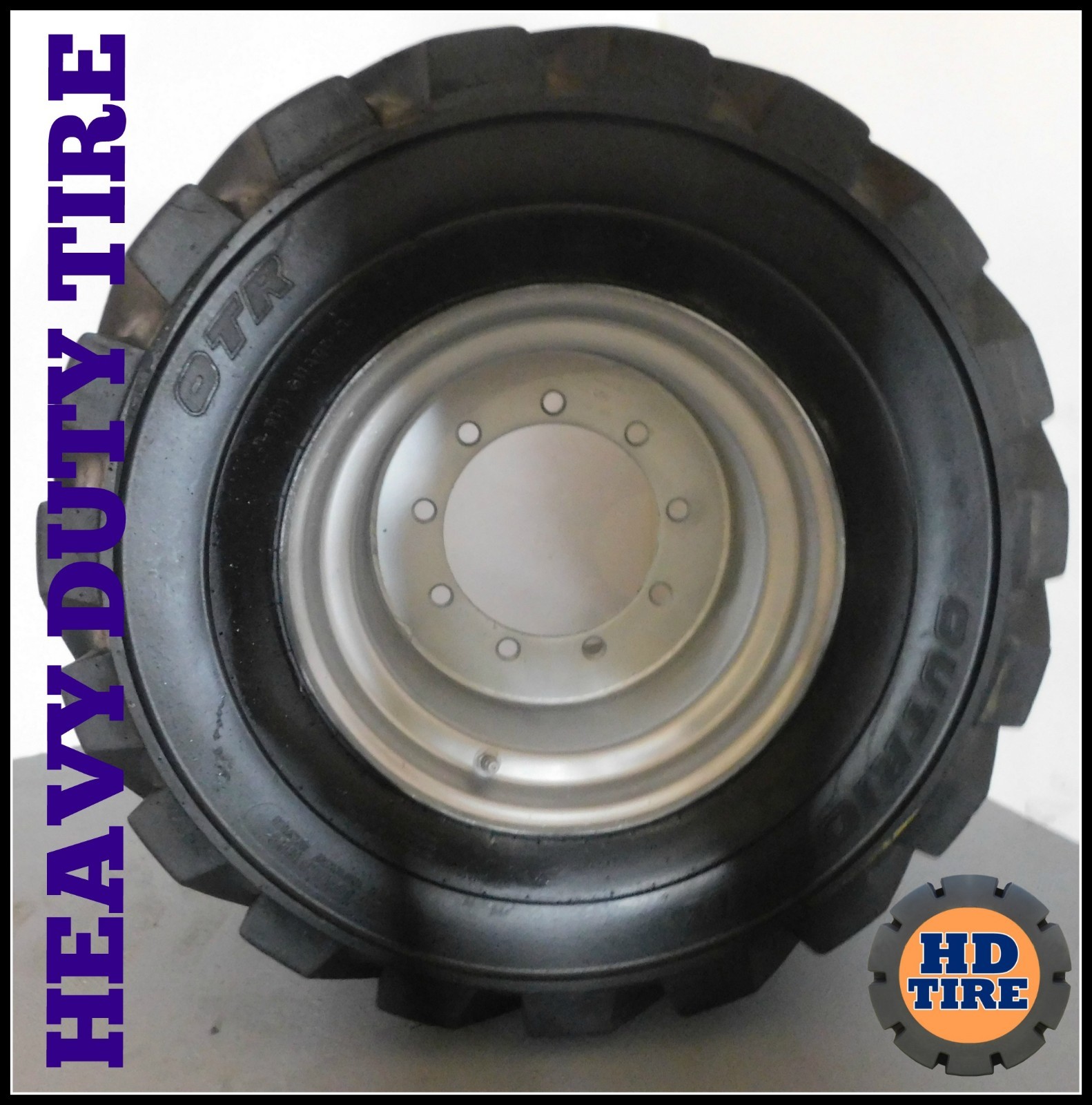 33x15.50-16.5 USED OTR AIR FILLED TIRE ON 9 BOLT WHEEL, 33155165, TYRE X 1