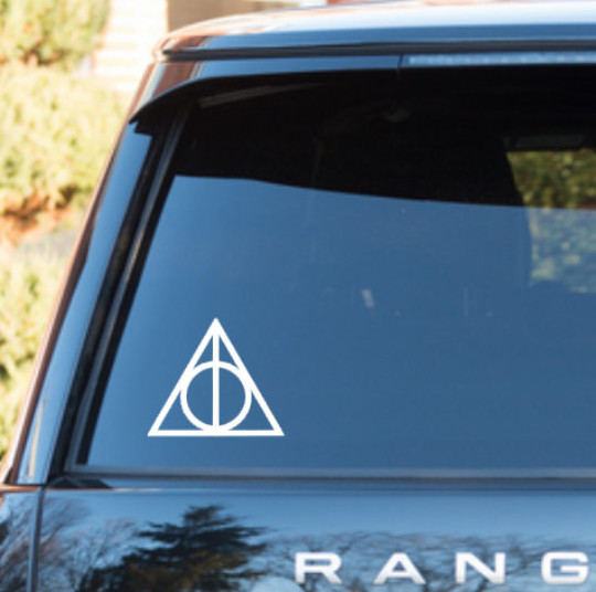 Deathly Hallows, Harry Potter Decal Vinyl Car Window Sticker ANY SIZE