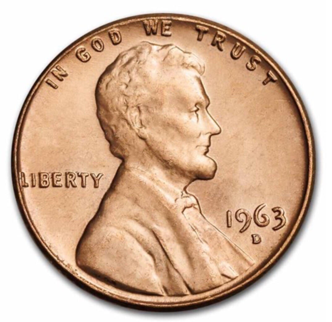 1963 D Lincoln Memorial Cent BU Uncirculated Penny 1c Coin