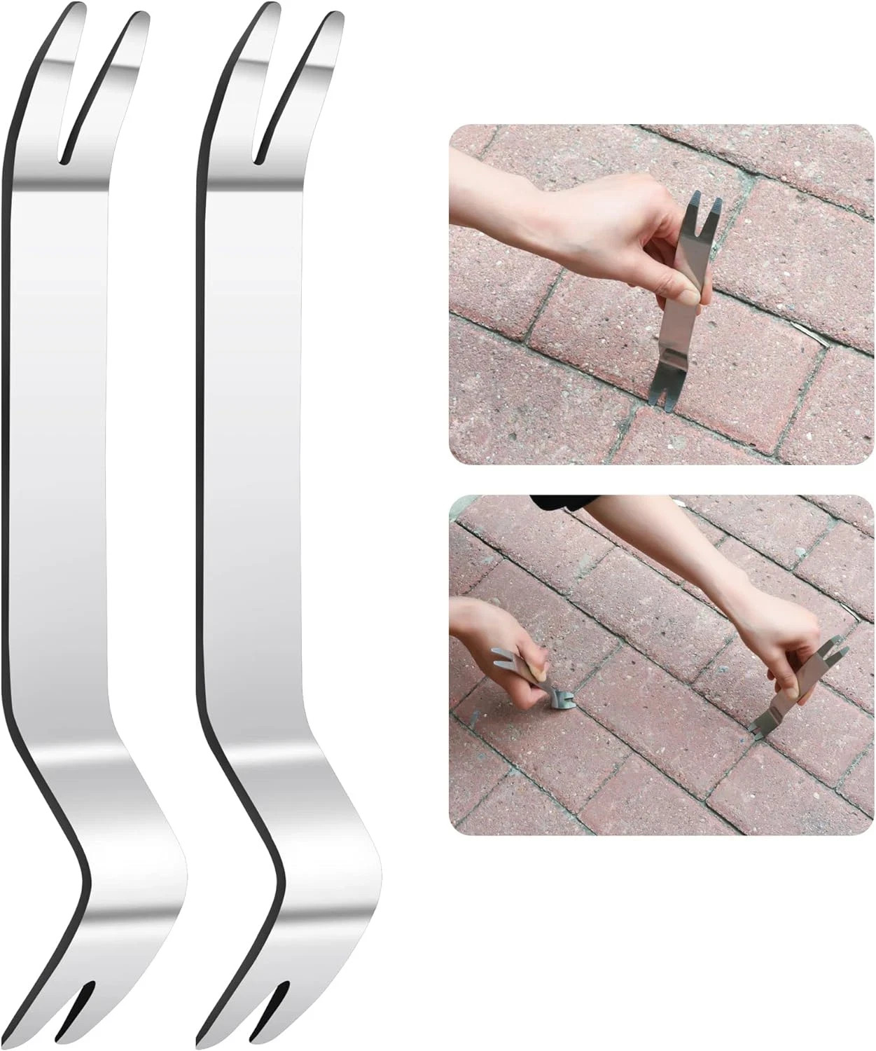 2 Pieces Patio Pavers Paver Extractor Tool Paver Removal Raise Sunken Brick Tool