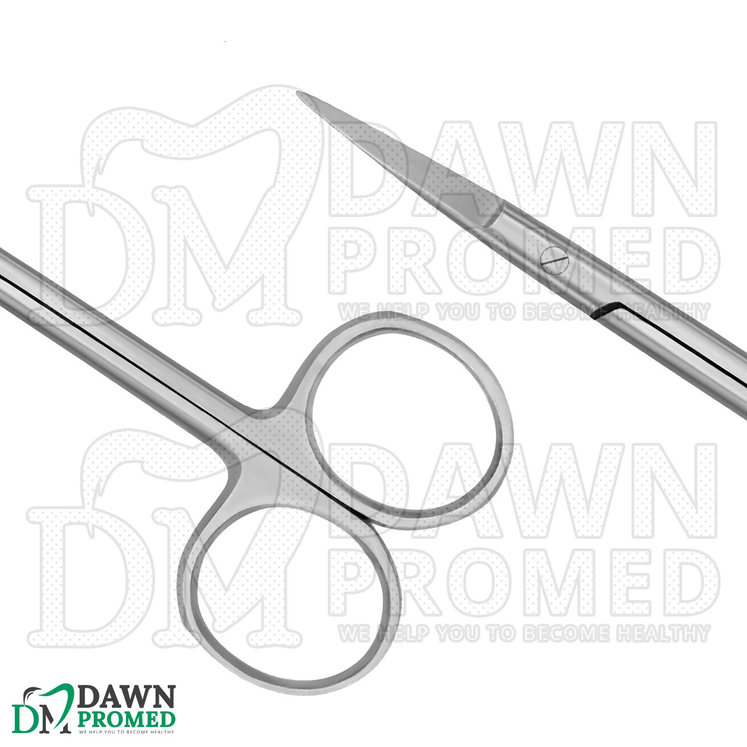 6 Pcs Iris Scissors 4.5″ Straight Round Pattern Dental Veterinary Surgical Set