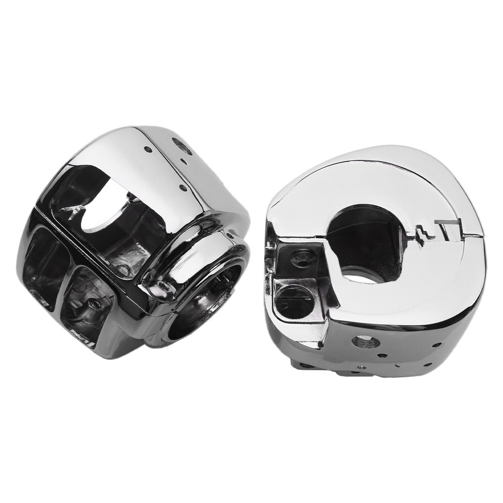 Chrome Hand Control Switch Housing Covers For Harley Sportster 1200 Softail Dyna
