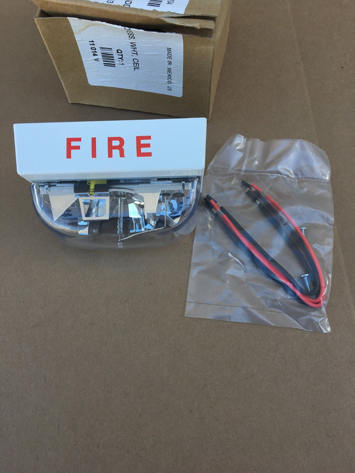 V/O M-C NON-ADDRESS, WHITE CEIL, PART NO. 0743253 SIREN LIGHT ALARM