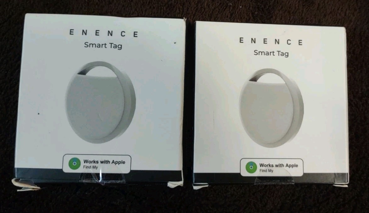 Lot of 2 Enence Smart Tags Works With Apple Find My NEW in Sealed Boxes Accutag