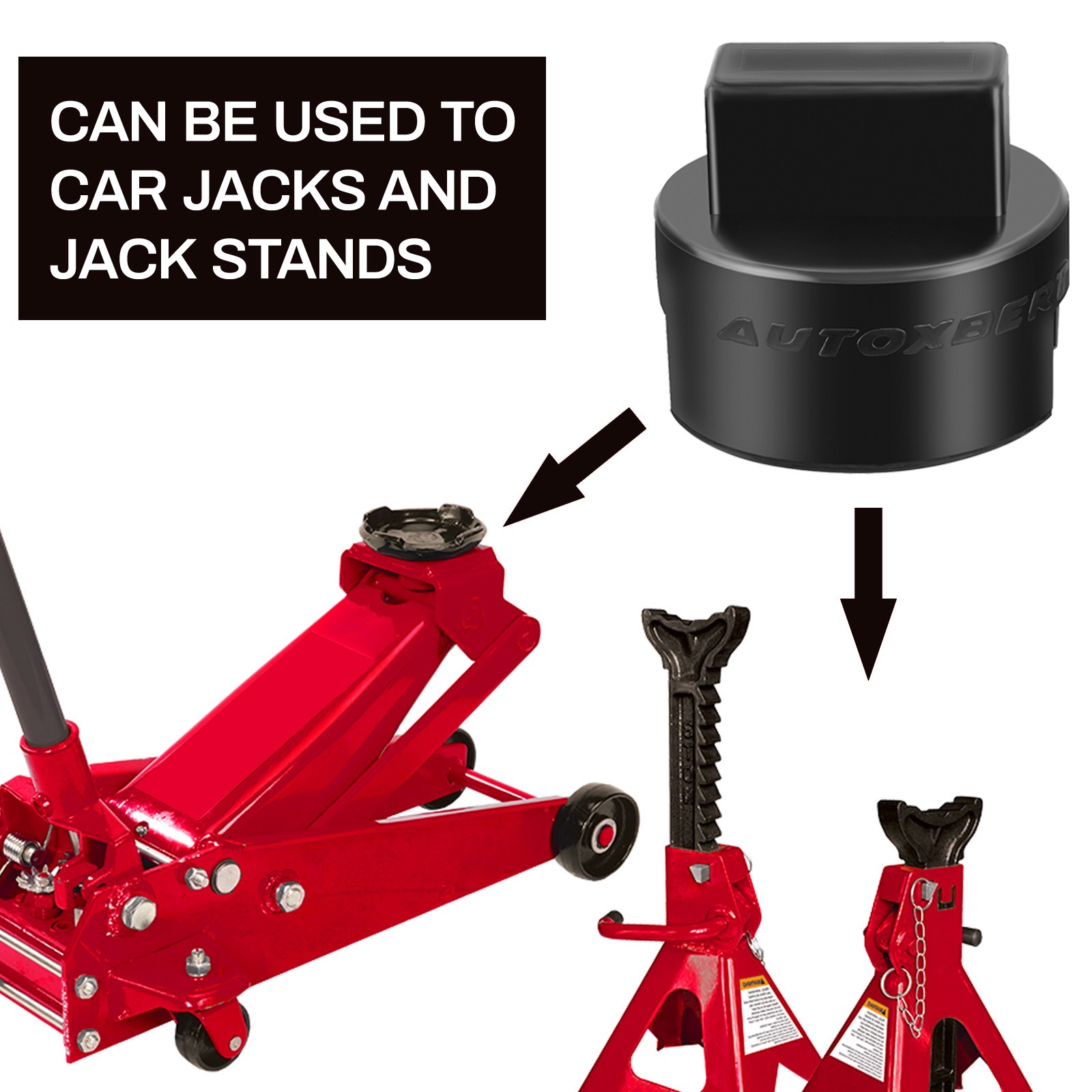2PCS Rubber Floor Jacking Point Jack Pad Frame Stand Adapter For Mercedes Benz